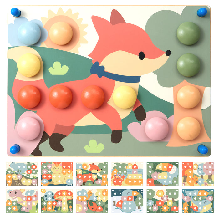 Color Button Board - Soft Pastel Colors