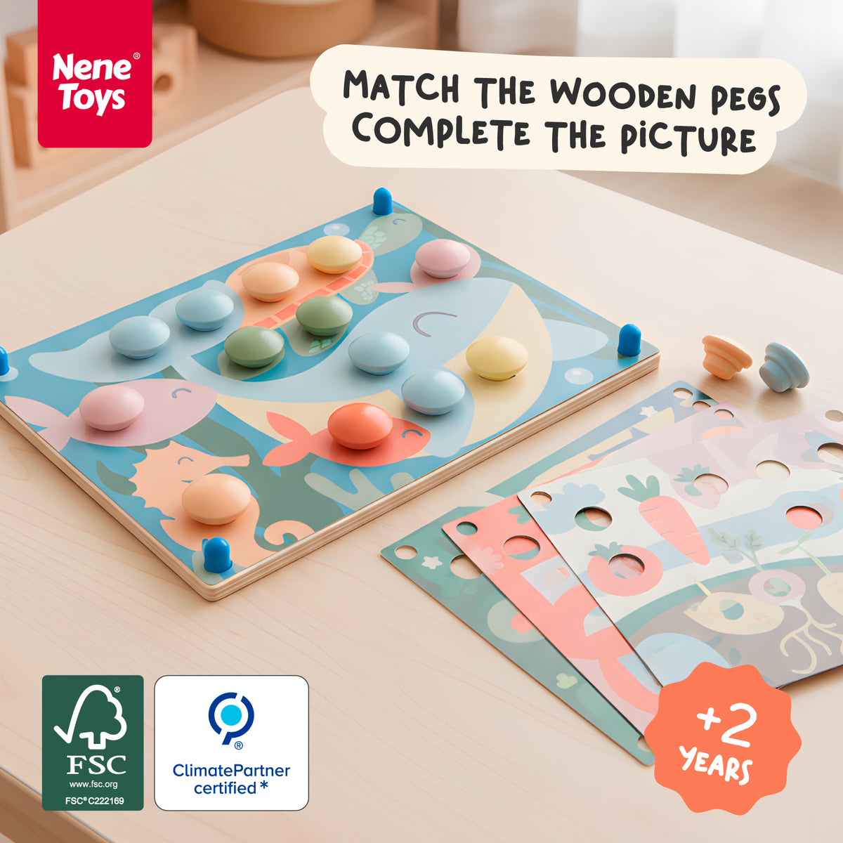 Color Button Board - Soft Pastel Colors