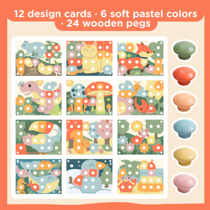 Color Button Board - Soft Pastel Colors