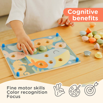 Color Button Board - Soft Pastel Colors