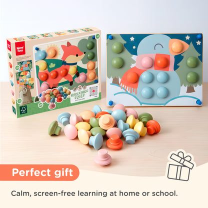 Color Button Board - Soft Pastel Colors