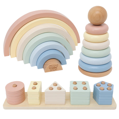 3-in-1-Lernset - Pastellfarben