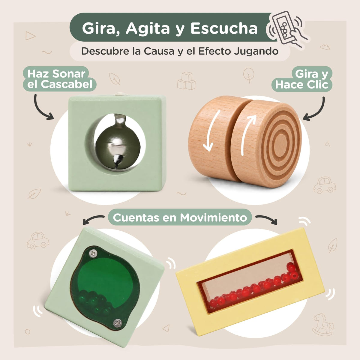 Sensory Wooden Blocks Set — PT02