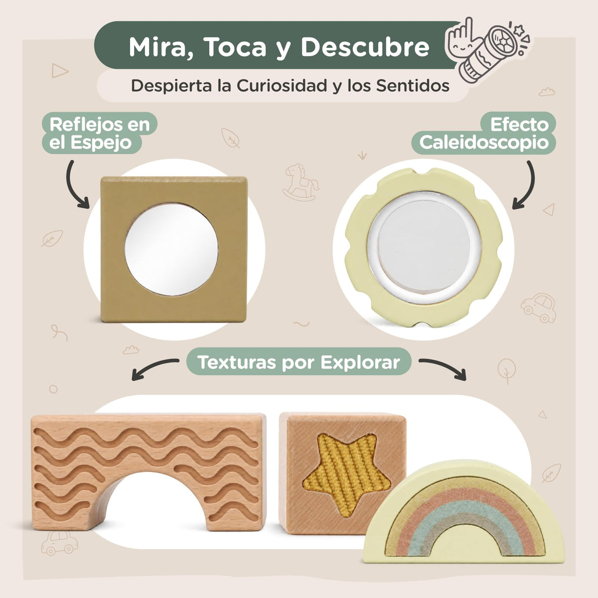 Sensory Wooden Blocks Set — PT03