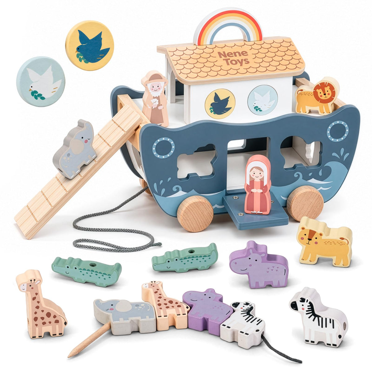 Wooden Noah's Ark Play Set — MAIN
