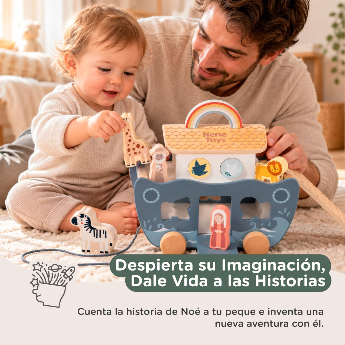 Wooden Noah's Ark Play Set — PT04