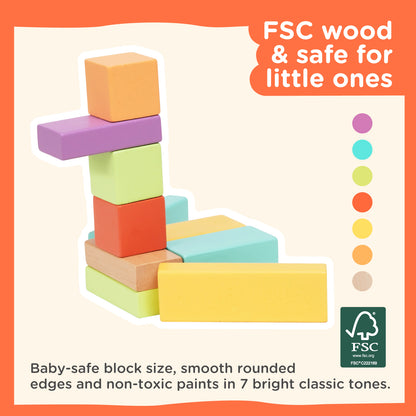 100 Pcs Wooden Building Blocks - Classic Colors — PT05