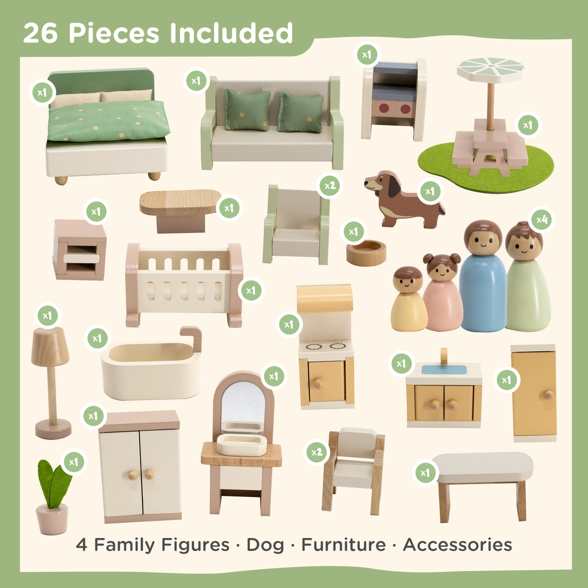 Wooden Doll House — product details