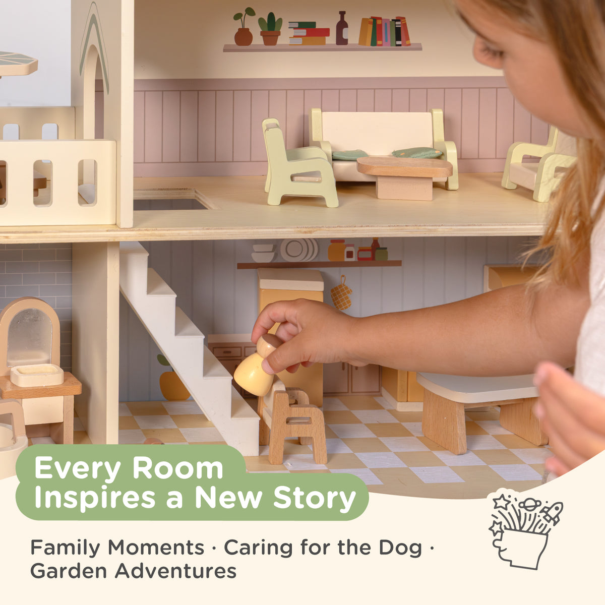 Wooden Doll House — product details