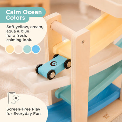 Nene Toys Car Ramp Racer in Ocean — close-up of the colored ramps