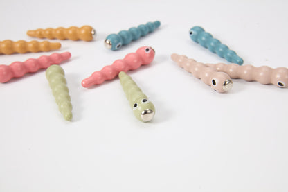 Little Woodpecker Forest Green — colorful worms for sorting and matching