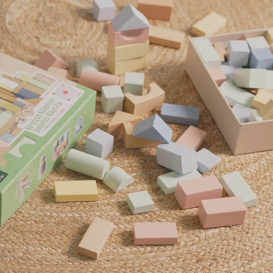 100pcs Wooden Building Blocks — see it in action
