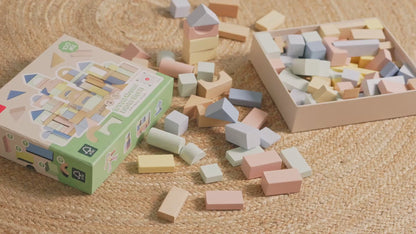 100pcs Wooden Building Blocks — see it in action