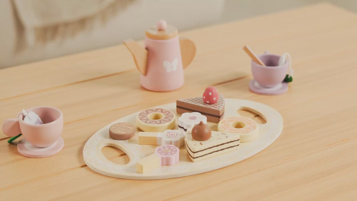 Wooden Tea Party Set — see it in action